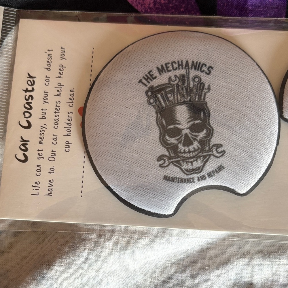 Skull Design Car Coasters
